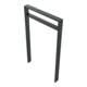 Schake Anlehnbügel aus Vierkantrohr 80x20mm, Breite: 750mm Gesamthöhe: 1200 mm + Querholm (kleiner Abstand), beschichtet