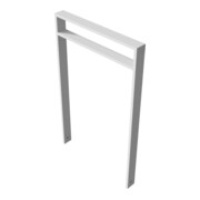 Schake Anlehnbügel aus Vierkantrohr 80x20mm, Breite: 750mm Gesamthöhe: 1200 mm + Querholm (kleiner Abstand) feuerverzinkt-4