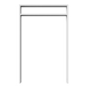 Schake Anlehnbügel aus Vierkantrohr 80x20mm, Breite: 750mm Gesamthöhe: 1200 mm + Querholm (kleiner Abstand) feuerverzinkt-5