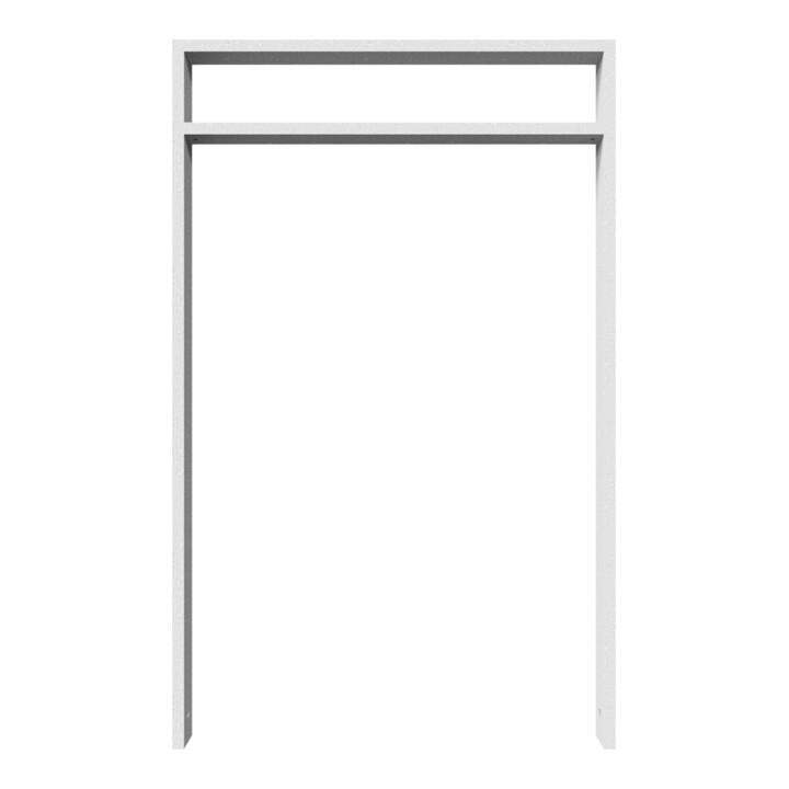 Schake Anlehnbügel aus Vierkantrohr 80x20mm, Breite: 750mm Gesamthöhe: 1200 mm + Querholm (kleiner Abstand) feuerverzinkt
