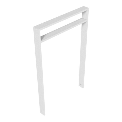 Schake Anlehnbügel aus Vierkantrohr 80x20mm, Breite: 750mm Gesamthöhe: 1200 mm + Querholm (kleiner Abstand) feuerverzinkt