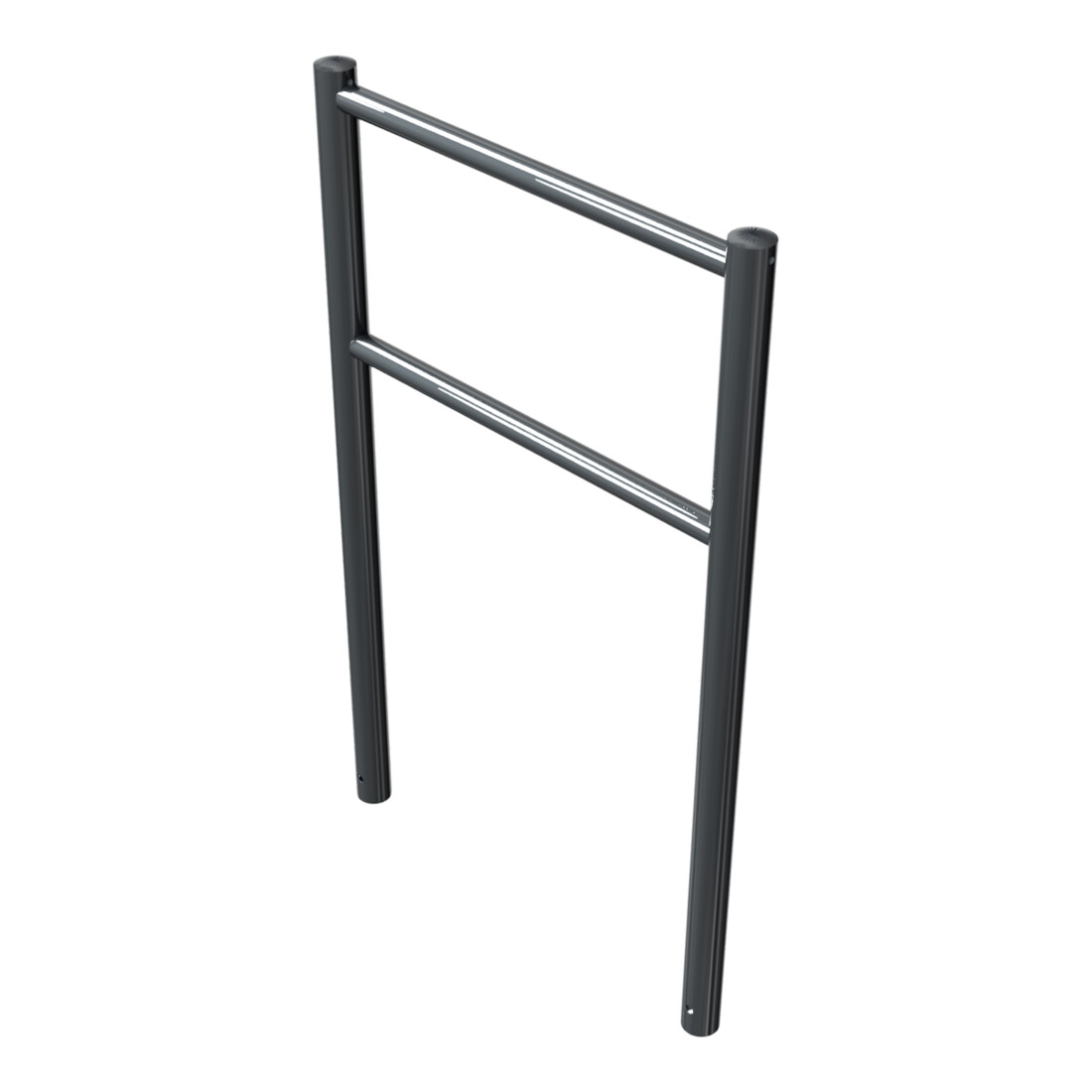 Schake Anlehnbügel Standrohre Ø 60mm, Höhe: 1300mm Querrohre Ø 42mm, Gesamtbreite: 800mm, beschichtet