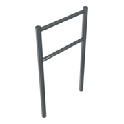 Schake Anlehnbügel Standrohre Ø 60mm, Höhe: 1300mm Querrohre Ø 42mm, Gesamtbreite: 800mm, beschichtet-5