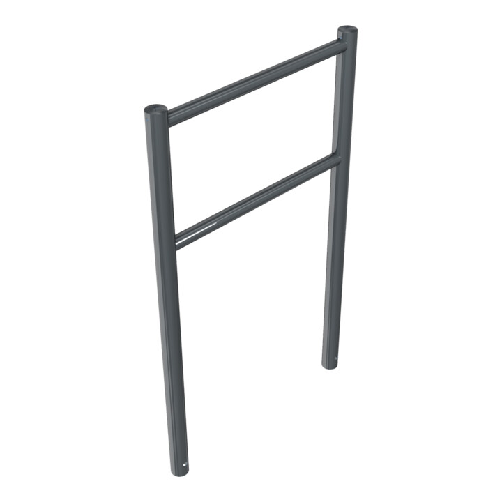 Schake Anlehnbügel Standrohre Ø 60mm, Höhe: 1300mm Querrohre Ø 42mm, Gesamtbreite: 800mm, beschichtet