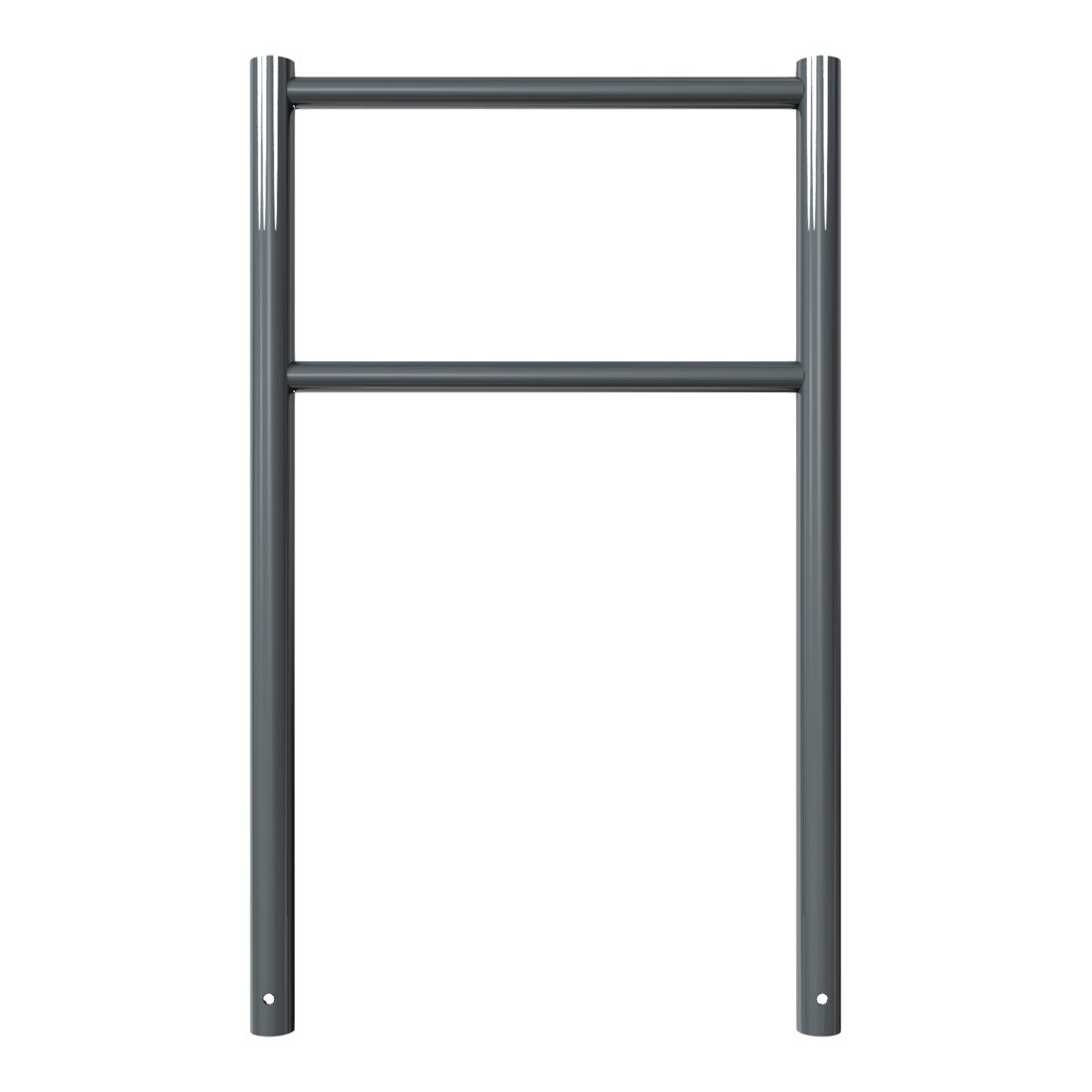 Schake Anlehnbügel Standrohre Ø 60mm, Höhe: 1300mm Querrohre Ø 42mm, Gesamtbreite: 800mm, beschichtet