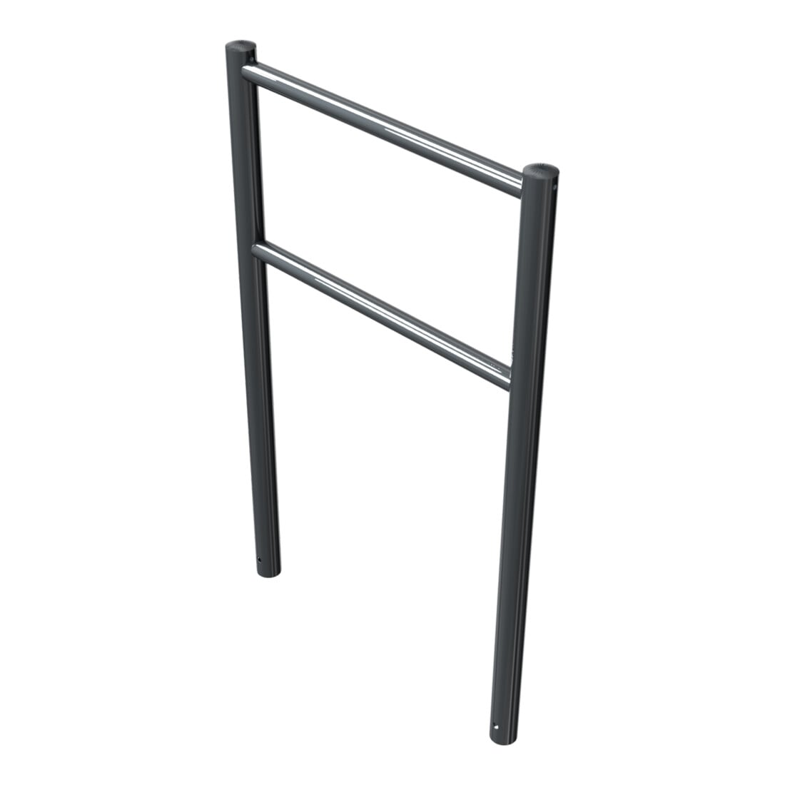 Schake Anlehnbügel Standrohre Ø 60mm, Höhe: 1300mm Querrohre Ø 42mm, Gesamtbreite: 800mm, beschichtet