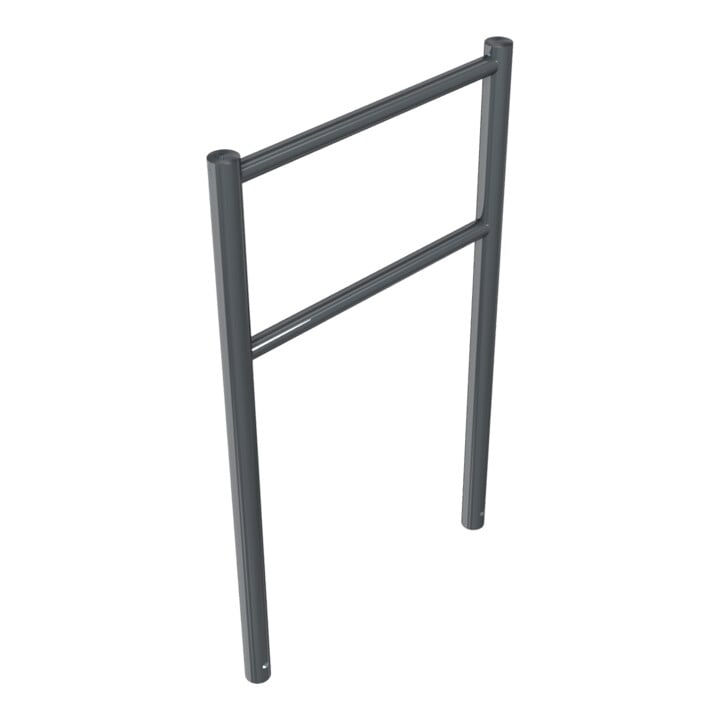 Schake Anlehnbügel Standrohre Ø 60mm, Höhe: 1300mm Querrohre Ø 42mm, Gesamtbreite: 800mm, beschichtet