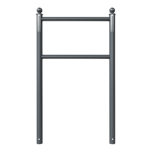 Schake Anlehnbügel Standrohre Ø 60mm, Höhe: 1300mm Querrohre Ø 42mm, Gesamtbreite: 800mm + Kugelkopf, beschichtet