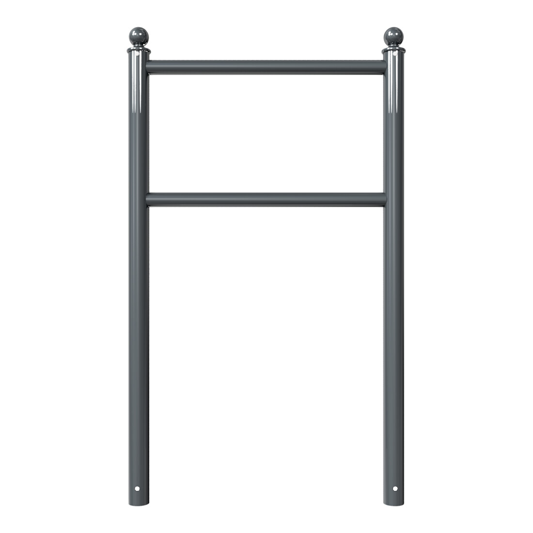Schake Anlehnbügel Standrohre Ø 60mm, Höhe: 1300mm Querrohre Ø 42mm, Gesamtbreite: 800mm + Kugelkopf, beschichtet