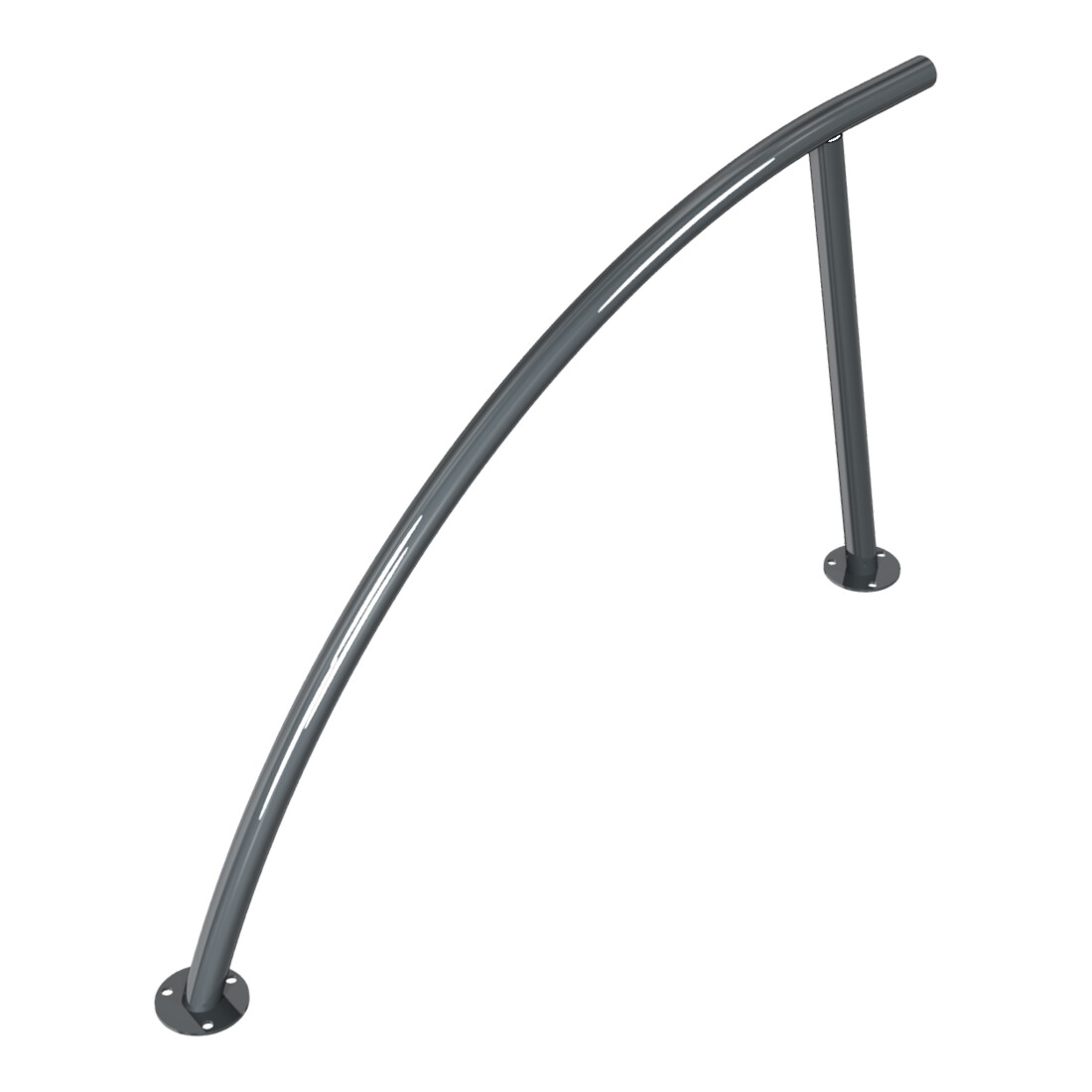 Schake Anlehnbügel zum Aufdübeln Stahlrohr Ø48mm, Gesamtbreite: ca 1400mm Höhe Überflur: ca. 850mm, beschichtet, DB703
