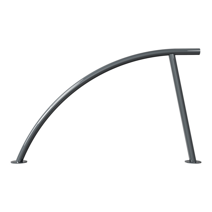Schake Anlehnbügel zum Aufdübeln Stahlrohr Ø48mm, Gesamtbreite: ca 1400mm Höhe Überflur: ca. 850mm, beschichtet, DB703