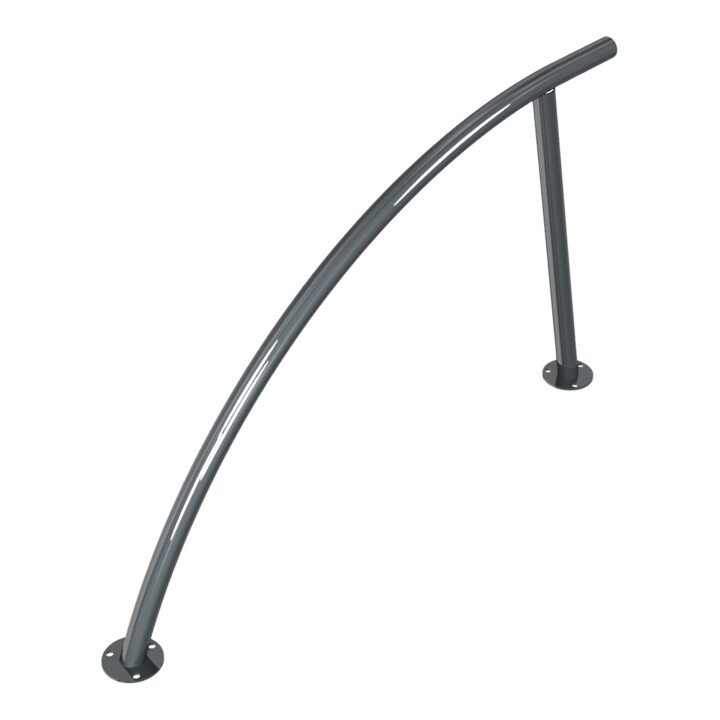 Schake Anlehnbügel zum Aufdübeln Stahlrohr Ø48mm, Gesamtbreite: ca 1400mm Höhe Überflur: ca. 850mm, beschichtet, DB703