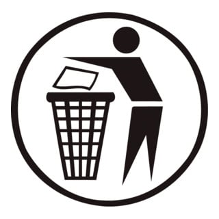 Schake Aufkleber Saubermännchen weiß