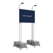 Schake Aufstellvorrichtung für Werbetafel 3x2m, mit Strahler, Lichtfarbe: 4000 K