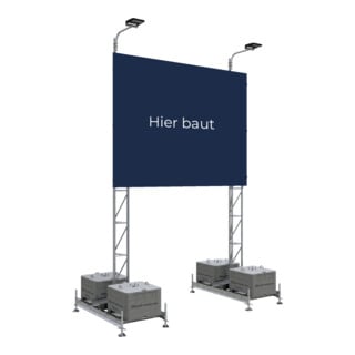 Schake Aufstellvorrichtung für Werbetafel 5x3m