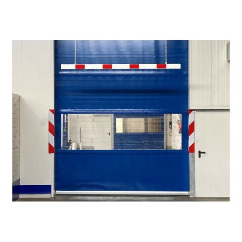 Schake Barriere aus Aluminiumprofil 100x20mm, Gesamtlänge 2000mm, einseitig reflektierend