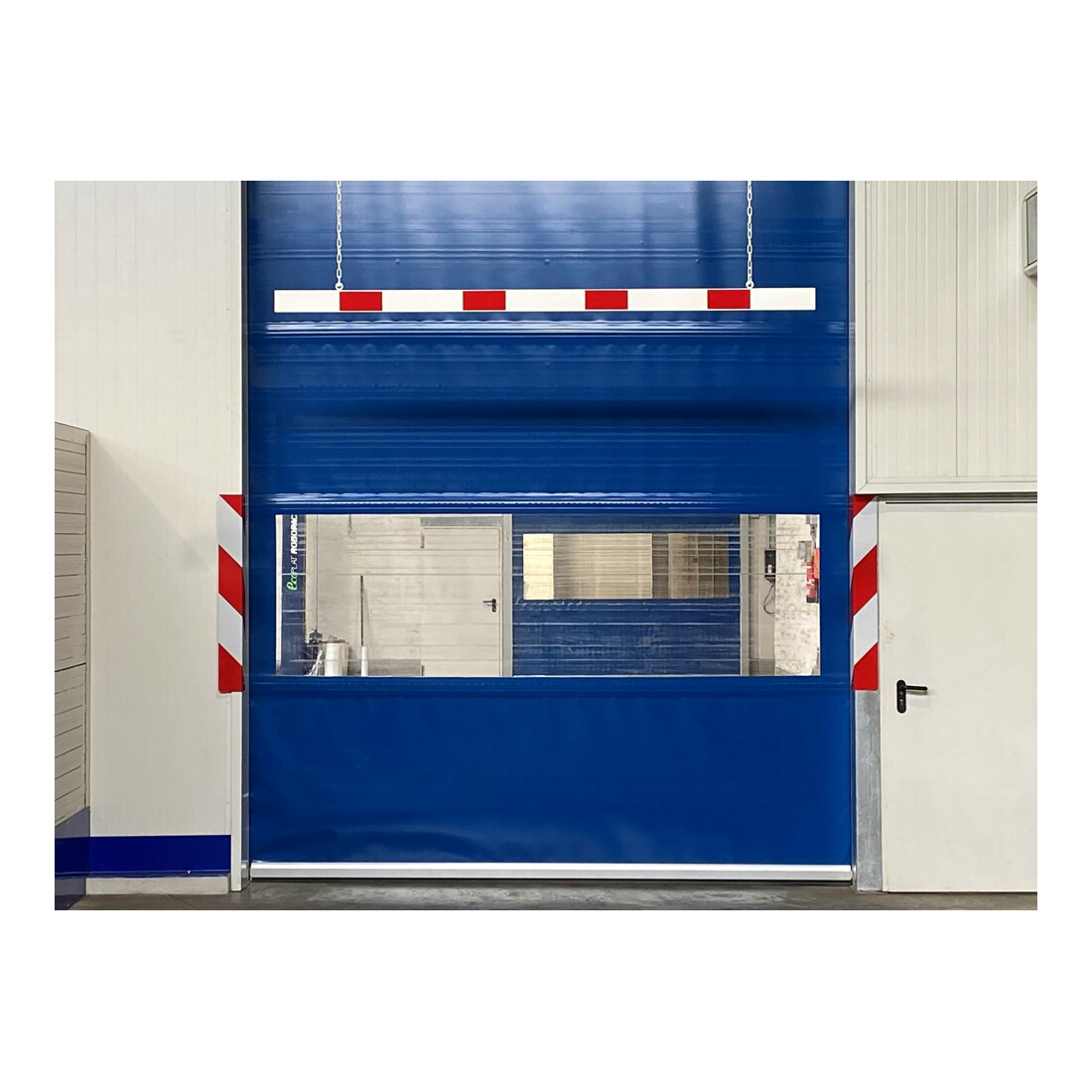 Schake Barriere aus Aluminiumprofil 100x20mm, Gesamtlänge 2000mm, einseitig reflektierend