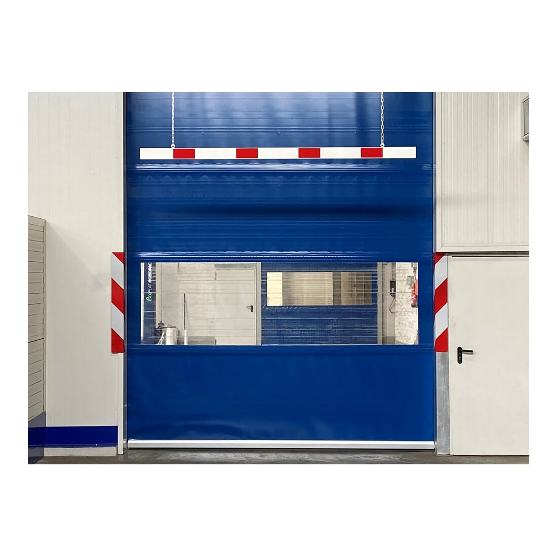 Schake Barriere aus Aluminiumprofil 100x20mm, Gesamtlänge 2000mm, einseitig reflektierend