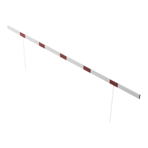 Schake Barriere aus Aluminiumprofil 100x20mm, Gesamtlänge 4000mm, einseitig reflektierend
