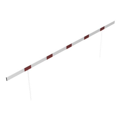 Schake Barriere aus Aluminiumprofil 100x20mm, Gesamtlänge 4000mm, einseitig reflektierend