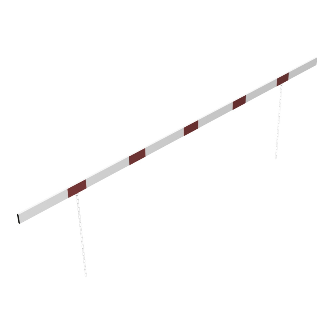 Schake Barriere aus Aluminiumprofil 100x20mm, Gesamtlänge 4000mm, einseitig reflektierend