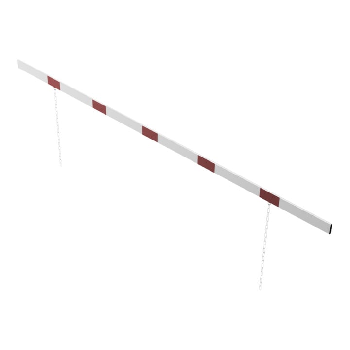 Schake Barriere aus Aluminiumprofil 100x20mm, Gesamtlänge 4000mm, einseitig reflektierend