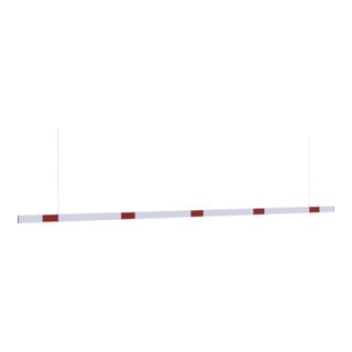 Schake Barriere aus Aluminiumprofil 100x20mm, Gesamtlänge 5000mm, beidseitig reflektierend