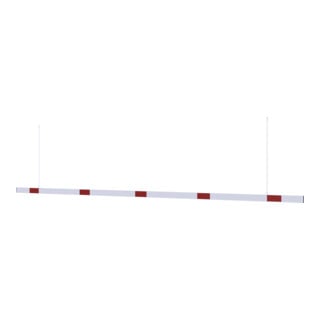 Schake Barriere aus Aluminiumprofil 100x20mm, Gesamtlänge 5000mm, einseitig reflektierend