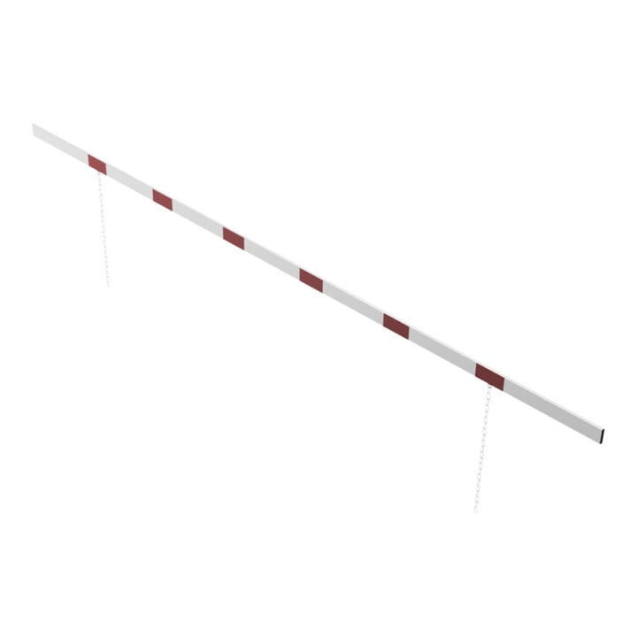Schake Barriere aus Aluminiumprofil 100x20mm, Gesamtlänge 5000mm, einseitig reflektierend
