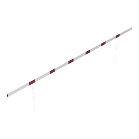Schake Barriere aus Aluminiumprofil 100x20mm, Gesamtlänge 5000mm, einseitig reflektierend