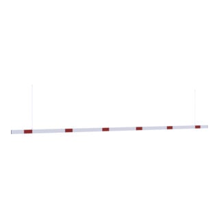 Schake Barriere aus Aluminiumprofil 100x20mm, Gesamtlänge 6000mm, einseitig reflektierend