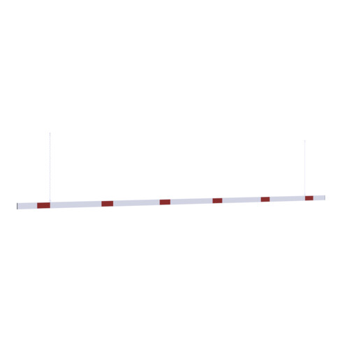 Schake Barriere aus Aluminiumprofil 100x20mm, Gesamtlänge 6000mm, einseitig reflektierend