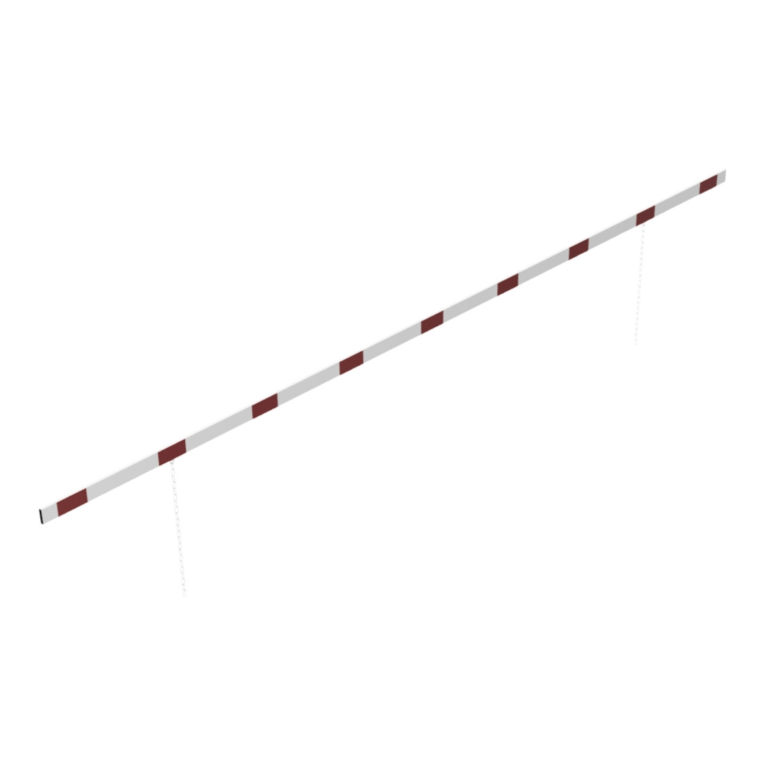 Schake Barriere aus Aluminiumprofil 100x20mm, Gesamtlänge 6000mm, einseitig reflektierend