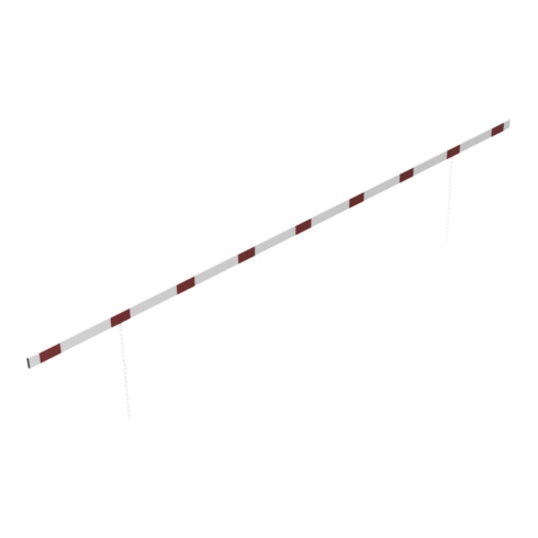 Schake Barriere aus Aluminiumprofil 100x20mm, Gesamtlänge 6000mm, einseitig reflektierend