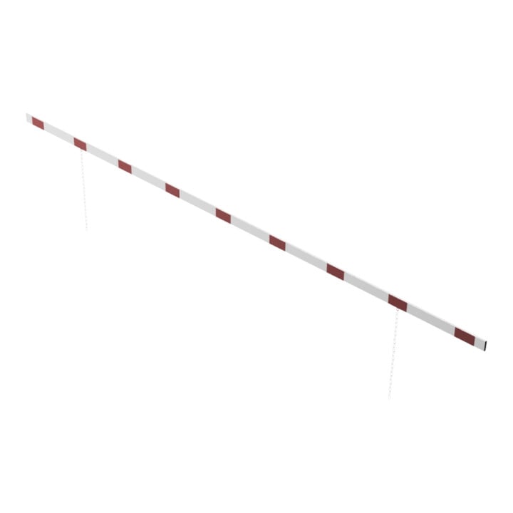 Schake Barriere aus Aluminiumprofil 100x20mm, Gesamtlänge 6000mm, einseitig reflektierend