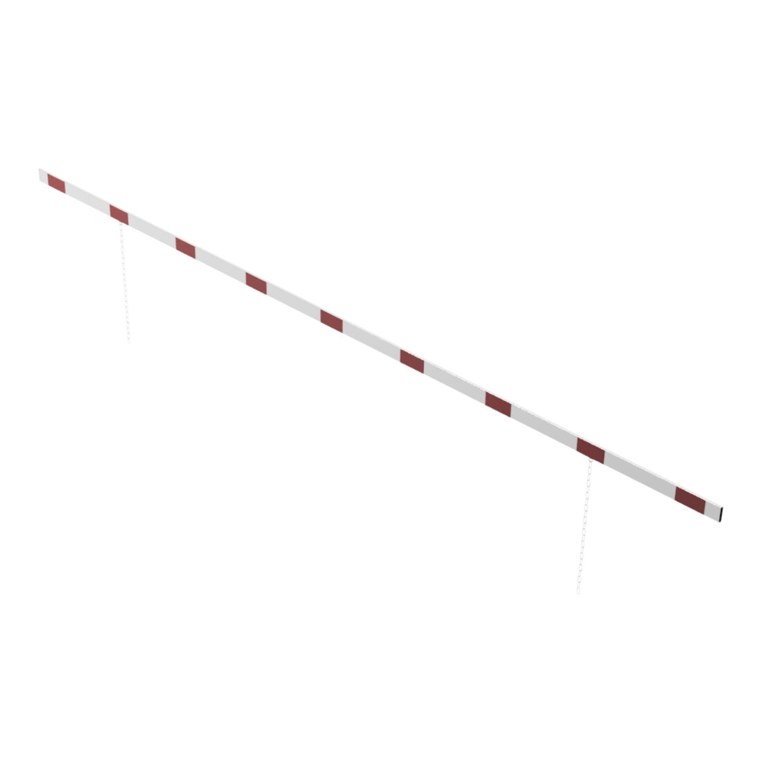 Schake Barriere aus Aluminiumprofil 100x20mm, Gesamtlänge 6000mm, einseitig reflektierend