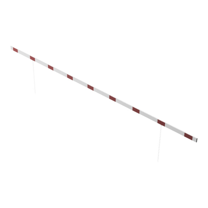 Schake Barriere aus Aluminiumprofil 100x20mm, Gesamtlänge 6000mm, einseitig reflektierend
