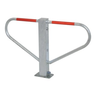 Schake Barrière de parking H500xL800 mm galvanisée avec cylindre profilé à cheviller