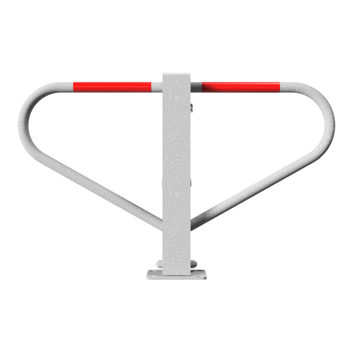 Schake Barrière de parking H500xL800 mm galvanisée avec cylindre profilé à cheviller