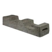 Schake Bauzaunfuß aus Beton, Länge: 690 mm, Höhe 130 mm, Breite 180 mm mit 4 Löchern (Ø 42 mm) 25 kg