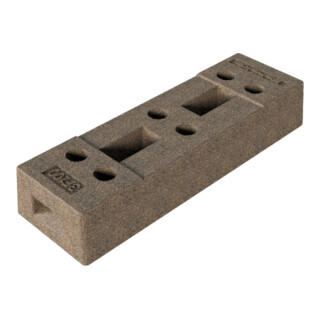 Schake Bauzaunfuß aus Beton, Länge: 700 mm, Höhe 125 mm, Breite 220 mm mit 6 Löchern (Ø 42 mm) 36 kg