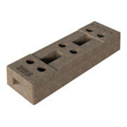 Schake Bauzaunfuß aus Beton, Länge: 700 mm, Höhe 125 mm, Breite 220 mm mit 6 Löchern (Ø 42 mm) 36 kg