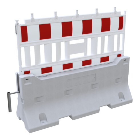 Schake Betonleitwand SET 2, mit Lampenadapter, rot weißer Folie (Art.-Nr. 33420KA)