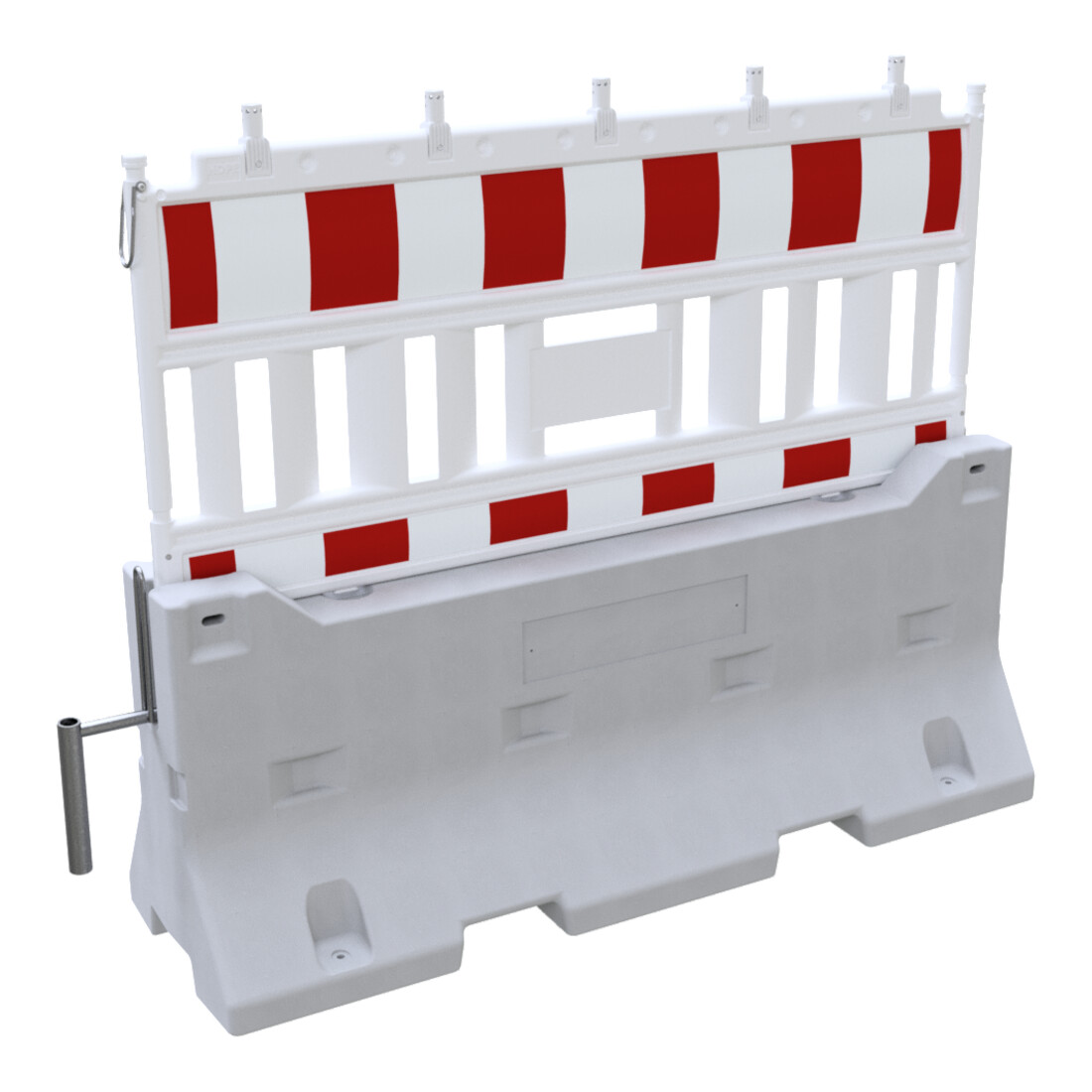 Schake Betonleitwand SET 2, mit Lampenadapter, rot weißer Folie (Art.-Nr. 33420KA)