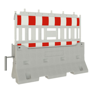 Schake Betonleitwand SET 2, mit Lampenadapter, rot weißer Folie (Art.-Nr. 33520KA)