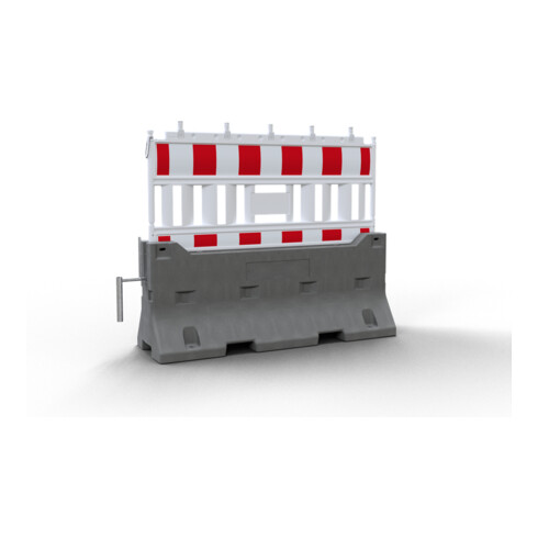 Schake Betonleitwand SET 2, mit Lampenadapter, rot weißer Folie (Art.-Nr. 33620KA)