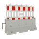 Schake Betonleitwand SET 2, ohne Lampenadapter, rot weißer Folie (Art.-Nr. 33620K)-1