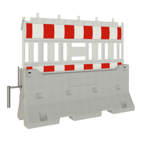 Schake Betonleitwand SET 2, ohne Lampenadapter, rot weißer Folie (Art.-Nr. 33620K)