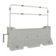 Schake Betonleitwand SET 3, mit Querholm, feuerverzinkt und weiß beschichtet mit rot reflektierenden Streifen (Art.-Nr. 465_64B)-1