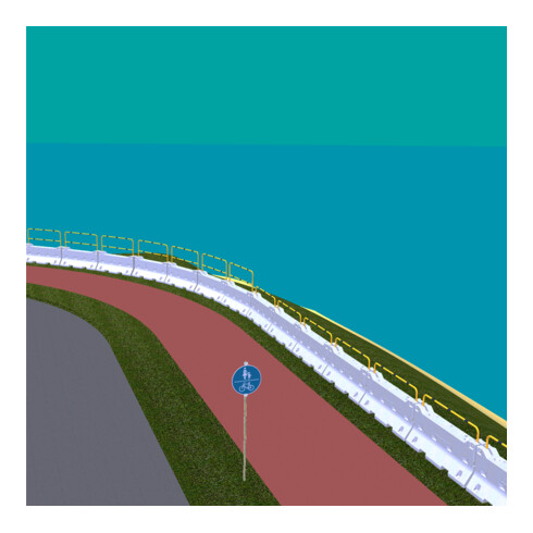 Schake Betonleitwand SET 3, ohne Querholm, feuerverzinkt (Art.-Nr. 465_54)